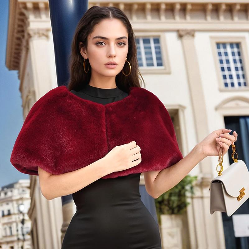 1 шт. Меховая шаль Свадебное платье Свадебная шаль Зимний Ципао Теплый шарф Полиэфирное волокно Платье с длинным ворсом Аксессуары
