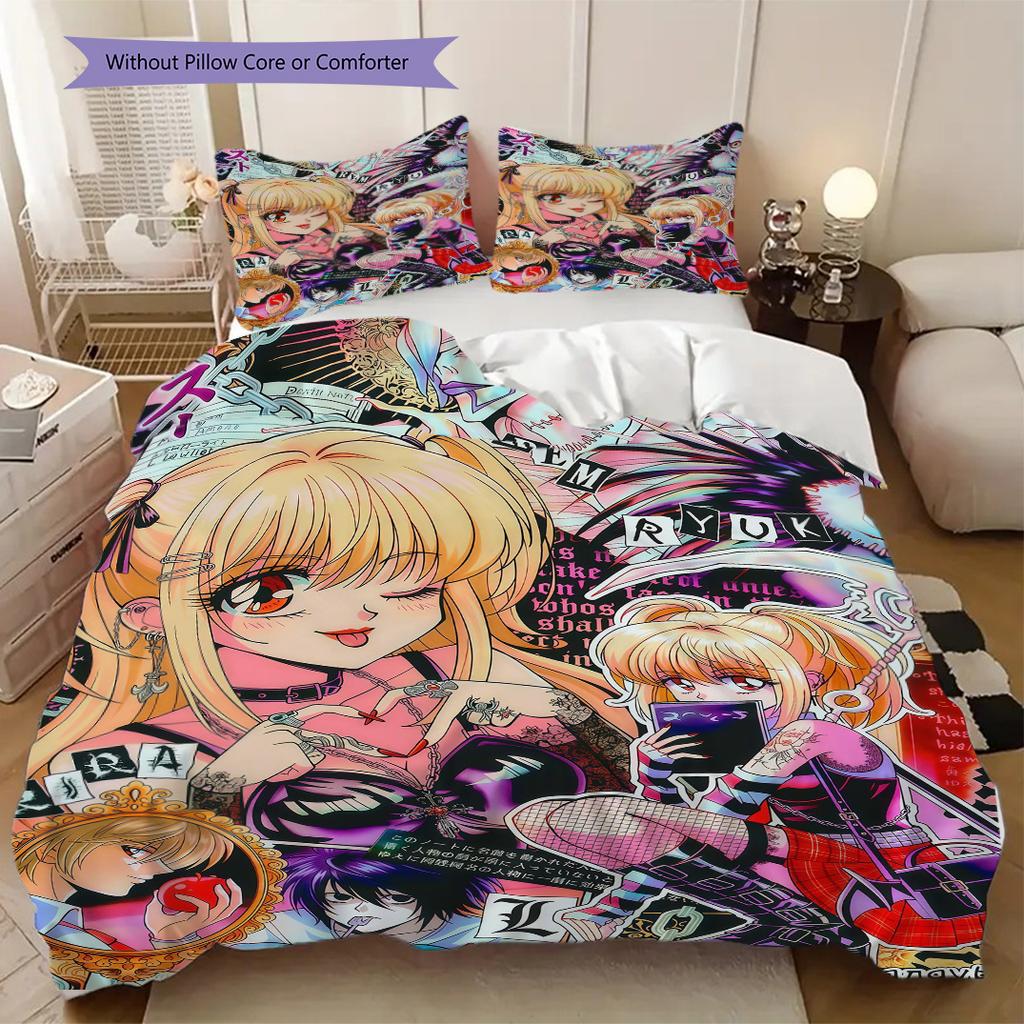 Death Note Ghost Story Soft Comfortable Duvet Cover, Children's Bedding Set Gift, Various Sizes Available LXRa29