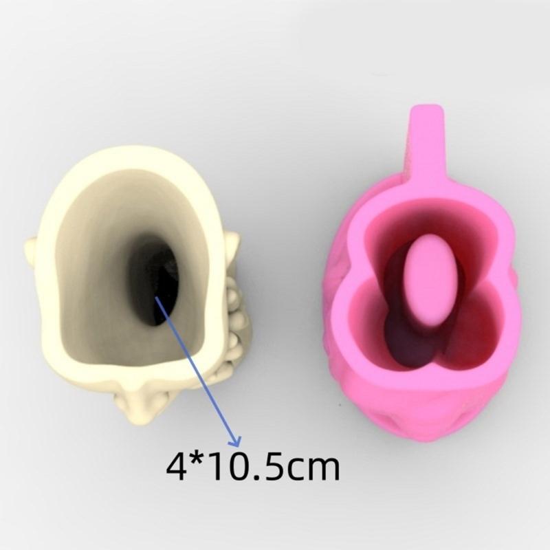 Abstract Face Flower Pots Mold Epoxy Resin Molds Pen Holder Candle Holder Cement Planter Silicone Mould Home Decorations