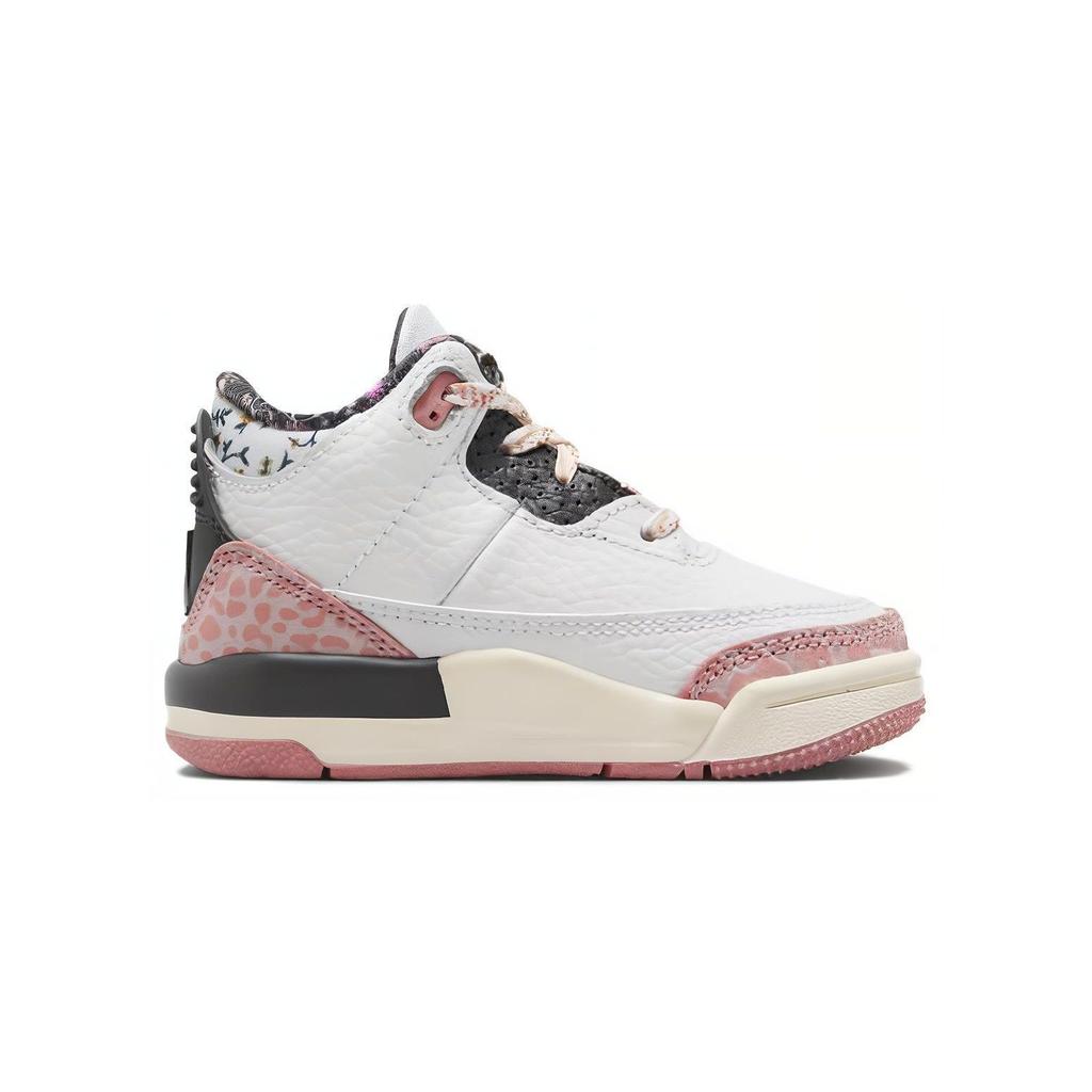 Детские кроссовки Air Jordan 3 Retro TD Vintage Floral Белый антрацит Red-Stardust FQ9175-100