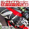 Daytona Bike Gloves Leather (Goat Leather) All-Season Carbon Protector Smartphone Compatible Long Gloves HBG-040 Black/White L