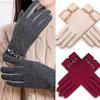 Женские осенние и зимние кашемировые перчатки, теплые и кашемировые перчатки для сенсорной езды, модные шерстяные перчатки с сенсорным экраном, женские