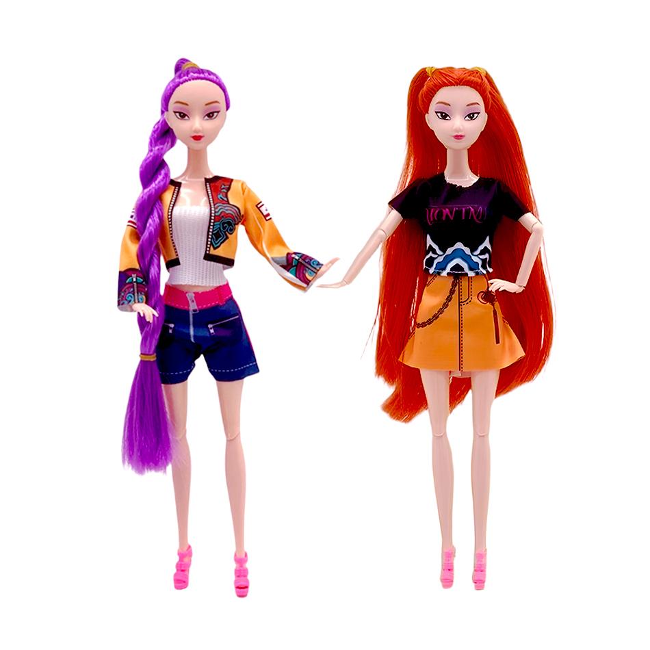 30cm K-Pop Demon Hunters Anime Kpop Girl Group Cartoon Rumi Zoey Mira Action Figures Vinyl Figurines Model Dolls Girls Xmas Gift