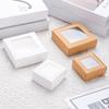 20pcs Creative Gift Packaging Boxes with Transparent Windows Suitable for Earrings Handicrafts Weddings Parties and Storage Boxes