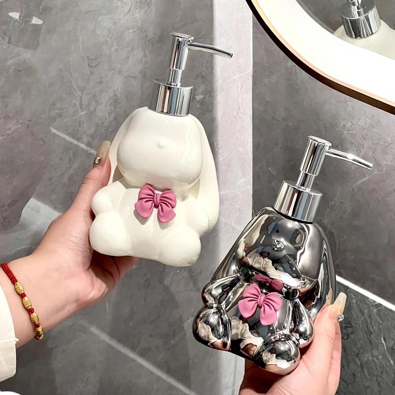 Dispenser for Liquid Soap Hand Sanitizer Bottle Empty Bottle Cartoon Cute Press Bottles Shower Gel Dispenser Bottleds Bathroom