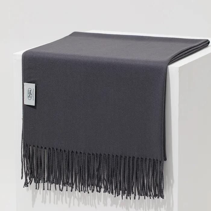 [Gift]_MILD Plain Scarf CHARCOAL