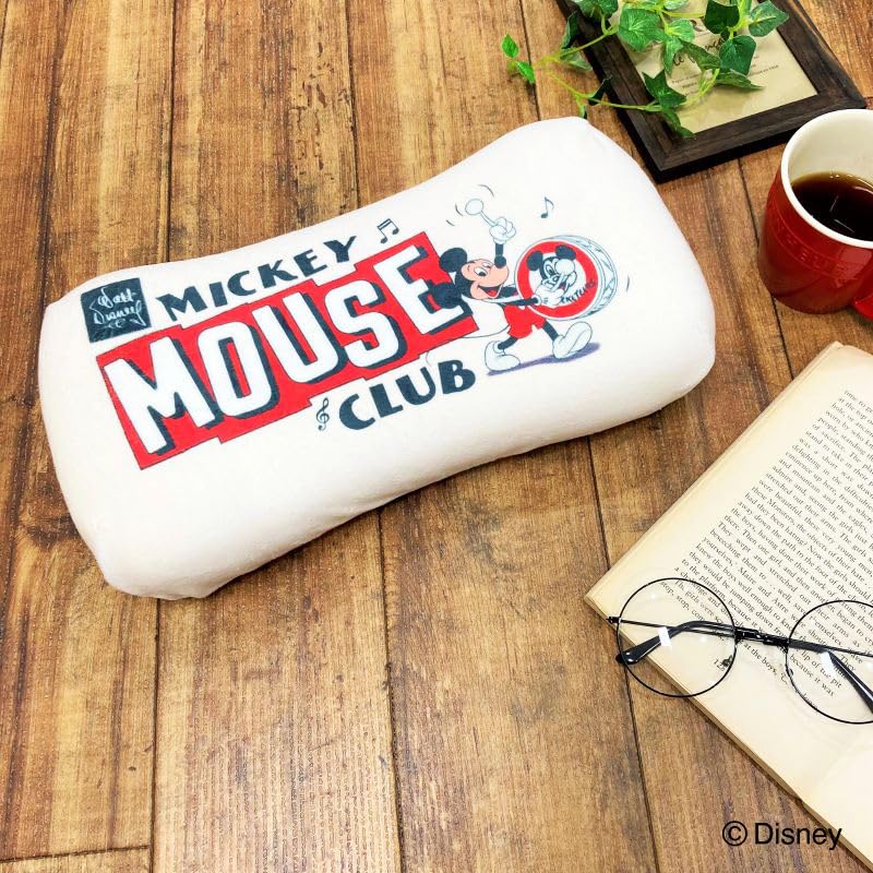 MORIPiLO Morishita Memory Foam Pillow, Mickey Mouse Design, Red, 15x30cm, Soft Plush Cushion, Character Merchandise, Disney 100th Anniversary, 4621124