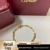 Универсальный женский браслет Cartier Sparta 2025 с пряжкой-кольцом - Золотая кубинская цепь Santos V для пар
