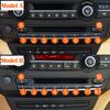 8PCS/10PCS Car Air Conditioner Multimedia CD Player Switch Control Button Set For BMW X5 X6 E70 E71 E72 2007-2013 65129228176