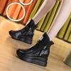 Autumn and Winter Women's New Non-slip Flat-bottomed Thick-bottomed Wedge Martin Boots Medium Boots