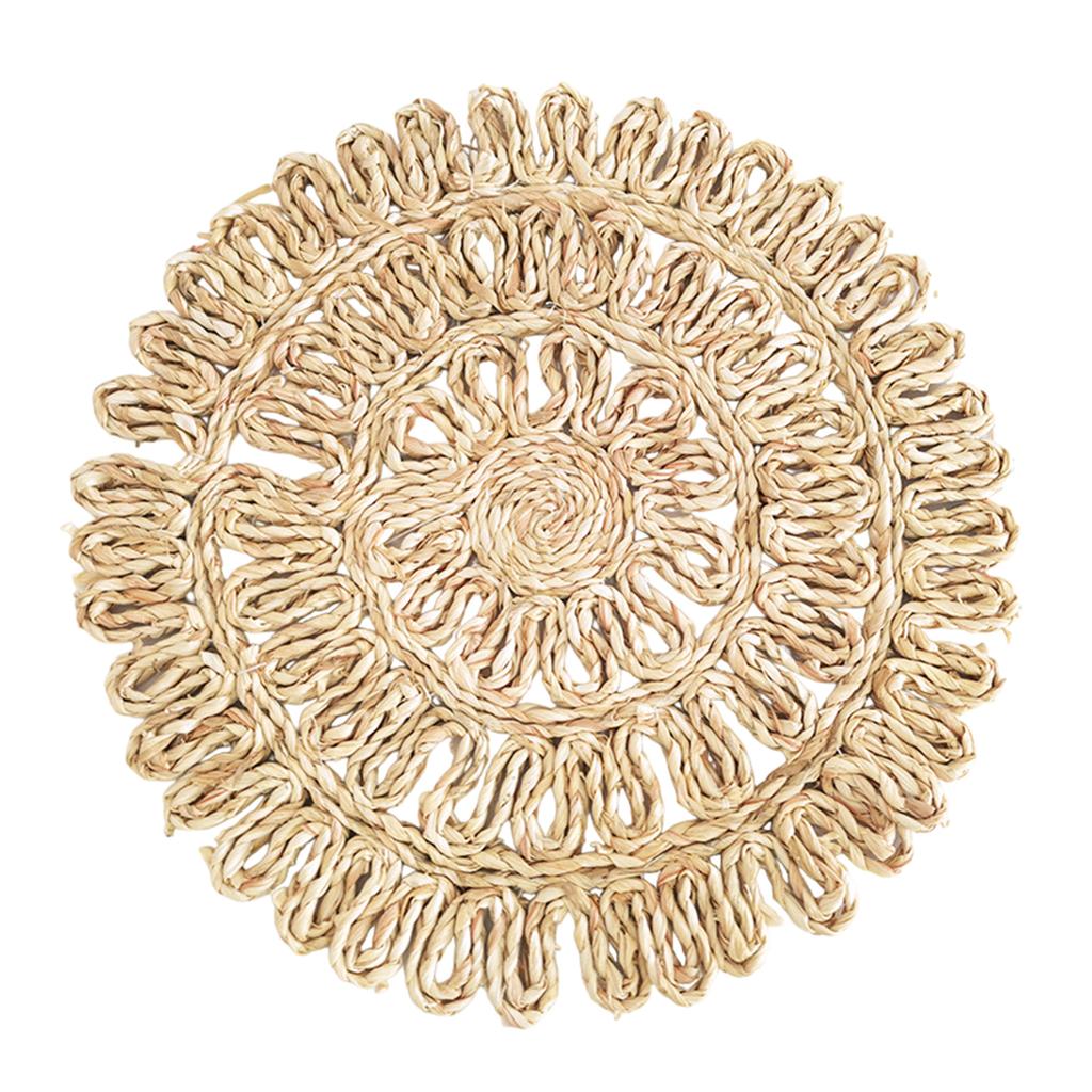 Винтажные настенные украшения из травы Красивые плетеные настенные украшения Ручной работы Круглые подвески-орнаменты из плетеной травы