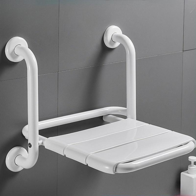 Bathroom Stainless Steel Folding Seat Toilet Handrail Anti Slip Elderly Safety Wall Stool Handicapped Armrest Bath Chair