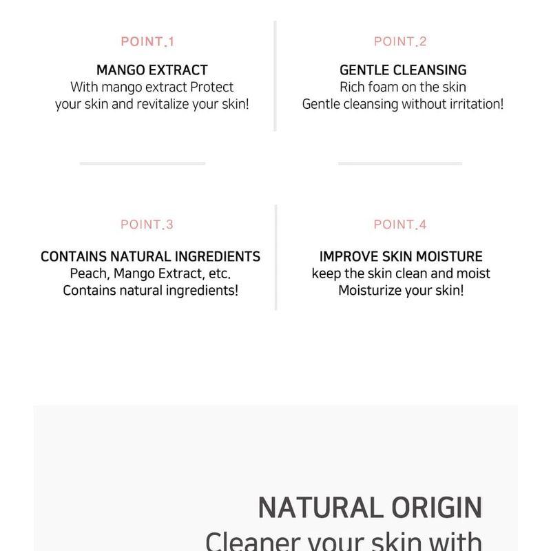 LEBELAGE - Fruit Peach & Apple Mango Cleansing Foam