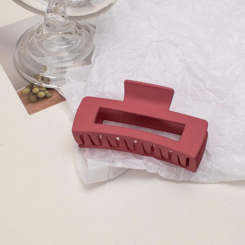 Кремовые матовые корейские заколки для волос: Большой зажим для акул для женщин - Аксессуары для ванны и затылка