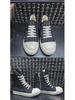Unisex Casual 3D Sole High-Top Canvas Sneakers - Breathable, Vintage Style