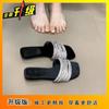 Versatile 2025 new fashion one-word slippers women's summer wear lazy fine flash low-heeled open-toed sandals high-end sense