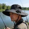 Breathable Solar Fan Hat 3 Speeds Wide Brim Sun Cap Convenient Cooling Fisherman Hat  Camping