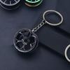Metal Keychain Modified Car Wheel Hub Circular Shape Wheel Key Chain Auto Decoration Key Ring Pendant Car Styling Accessories