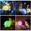 3D Moon Light Lamp 7 Multi Colors Changing Touch Sensor for Adult and Kids with Wooden Stand Moon Night Lamp for Decor