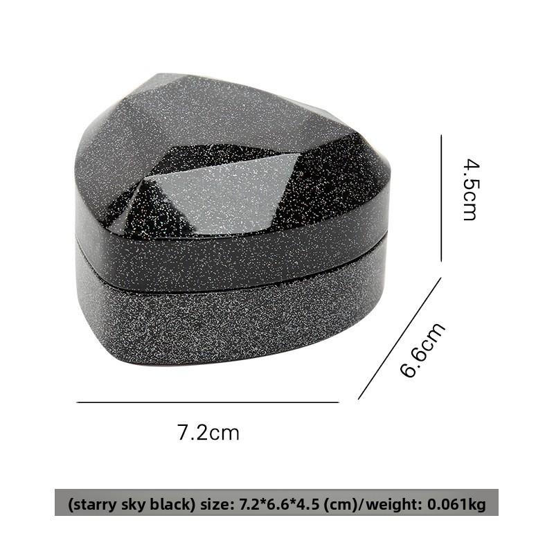 Romantic heart-shaped jewelry box - premium led lighted ring box for necklaces and pendants