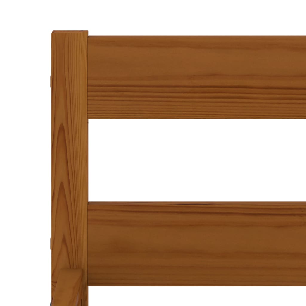 Solid Wood Bed Frame Honey Brown Pine 90 x 200 cm