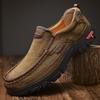 Big Size 48 49 50 Genuine Leather Slip On Shoes Men Nubuck Cow Leather Original Outdoor Casual Shoes Hiking Trekking