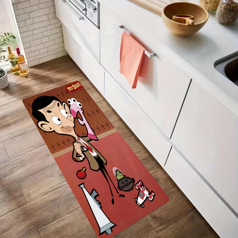 Mr Bean3 Kitchen Mats Durable Bathroom Pads Comfortable Rugs Carpets For Kitchen Home Office Sink Laundry Room Bathroom Decor