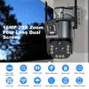 16MP 8K Wifi IP Camera 20X Zoom Four Lens Outdoor Wireless Security Camera PTZ 360 Smart Home Security Protection CCTV Wifi Surveillance Cameras