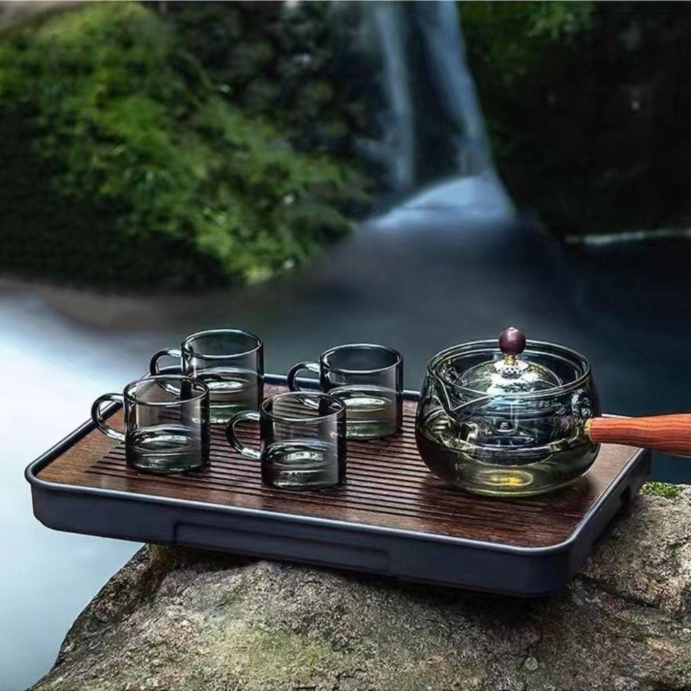 Heat Resistant 360 Degree Rotating Teapot Glass Brewing Teapot Multi-purpose Boiling Teapot  Home