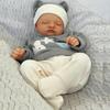 BZDOLL 19 дюймов 48 см Спящая кукла Реборн с кожей, расписанной 3D-красками, и видимыми венами, девочка, мягкие виниловые конечности, тканевое тело, игрушка для детей, подарок на день рождения
