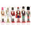Cross-border Hot Sale 40CM Wooden Nutcracker Soldier Christmas King Puppet European Style Home & Office Use Decoration Ornaments