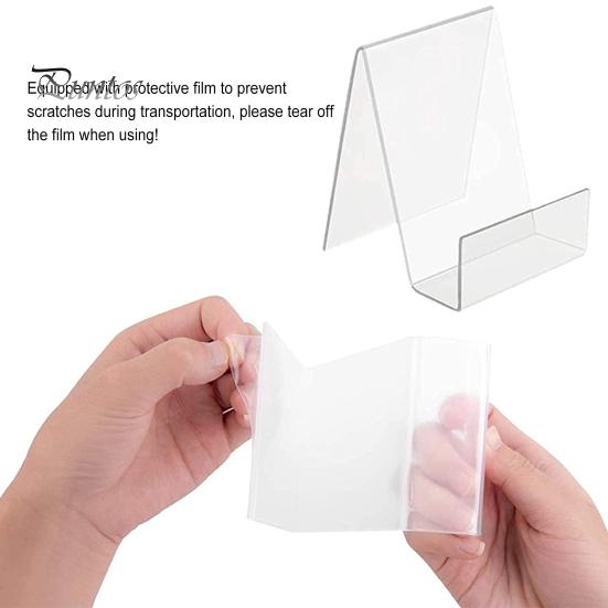 Акриловая подставка для книг, 6 шт., прозрачный мольберт, треугольная опора, многофункциональный прозрачный держатель для дисплея