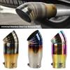 63mm Universal Stainless Steel Car Exhaust Pipe Rear Noise Canceller Muffler End Tail Pipe Outlet Tailpipe