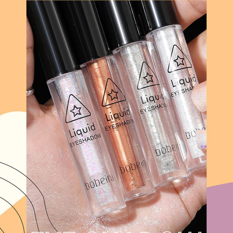 4 Colors Liquid Eye Shadow Diamond Glitter Eyeshadow Brush Pen Waterproof Long Lasting Eye Shadow Women Girls