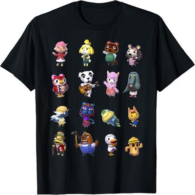 Футболка с графическим принтом Animal Crossing Villagers Line Up