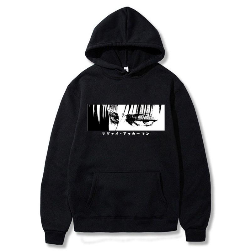 Japanese mangaLevi Ackerman men's autumn and winter hoodie Harajuku women's hip-hop pullovercasual loose comfortable warm hoodie