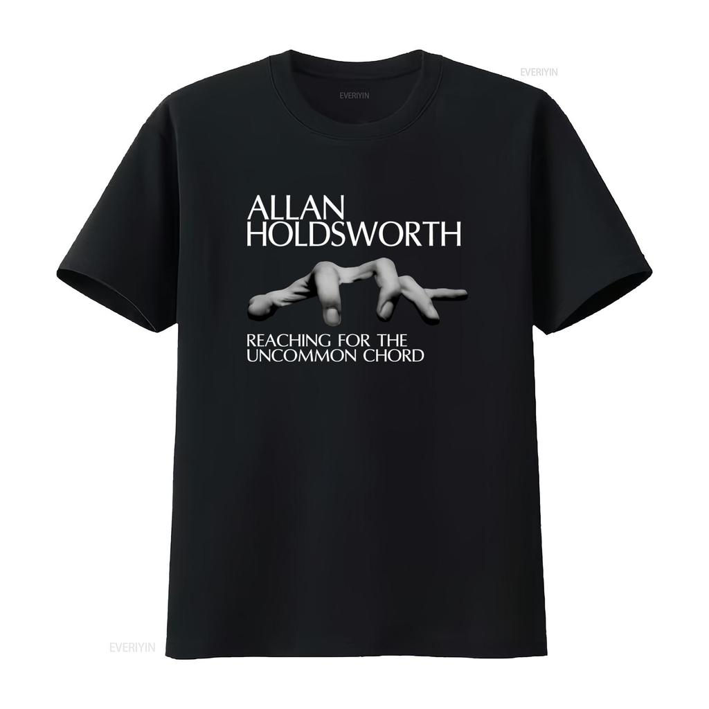 Allan Holdsworth Black Adult T Shirt High Quality with Reaching for the Uncommon Chord Print vintage Washed designer clothes