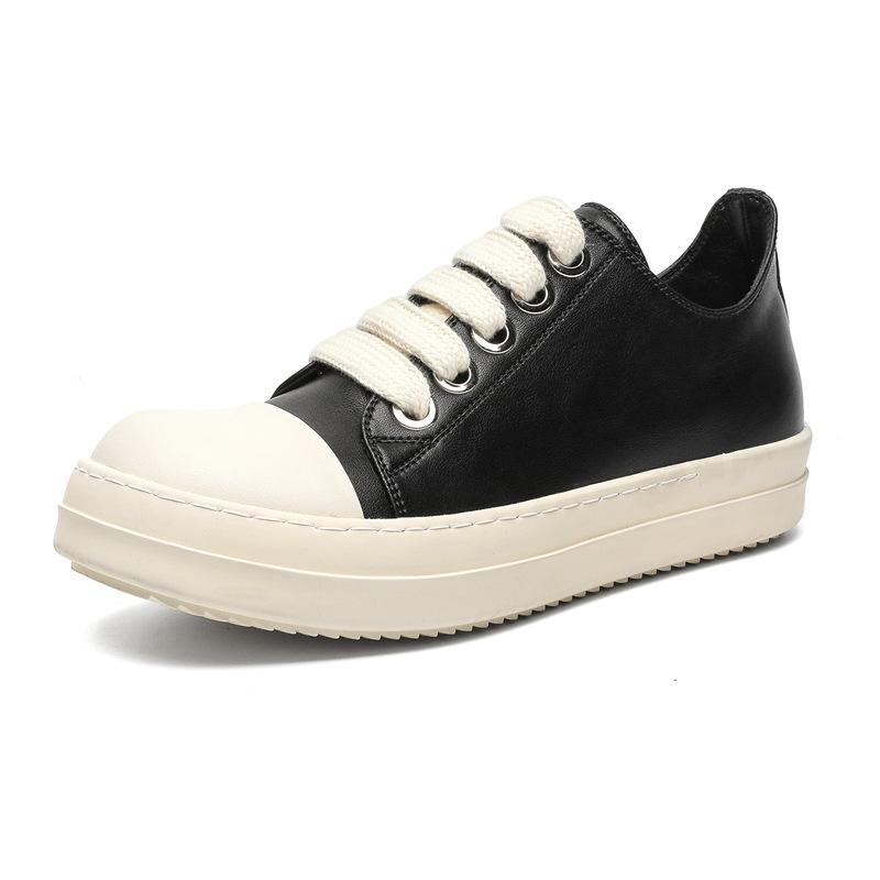 Мужская обувь 2024 новая толстоподошвенная легкая мягкоподошвенная повседневная обувь для скейтборда мужские низкие черные кроссовки 6863-J