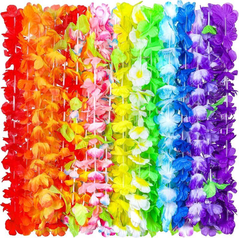 5Pcs Bulk Tropical Artificial Flowers Hawaiian Beach Favors Summer Wedding Decoration Birthday Party Supplies Garland Ornament