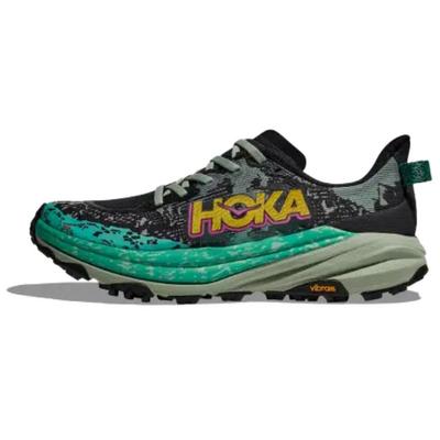 HOKA Speedgoat 6 Черные Алоэ Вера Женские Кроссовки Зеленые 1147811-BLVR