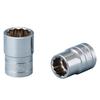 Kyoto Tool () 12-Point Socket, B4-17W-H, Size: 17mm X Drive: 12.7mm, 1 Piece