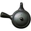 Suzuki Banko-yaki Kyusu (Teapot) Size 2, Approx. 370ml, for 1-2 people, Yogan (Lava) Black, Made in 