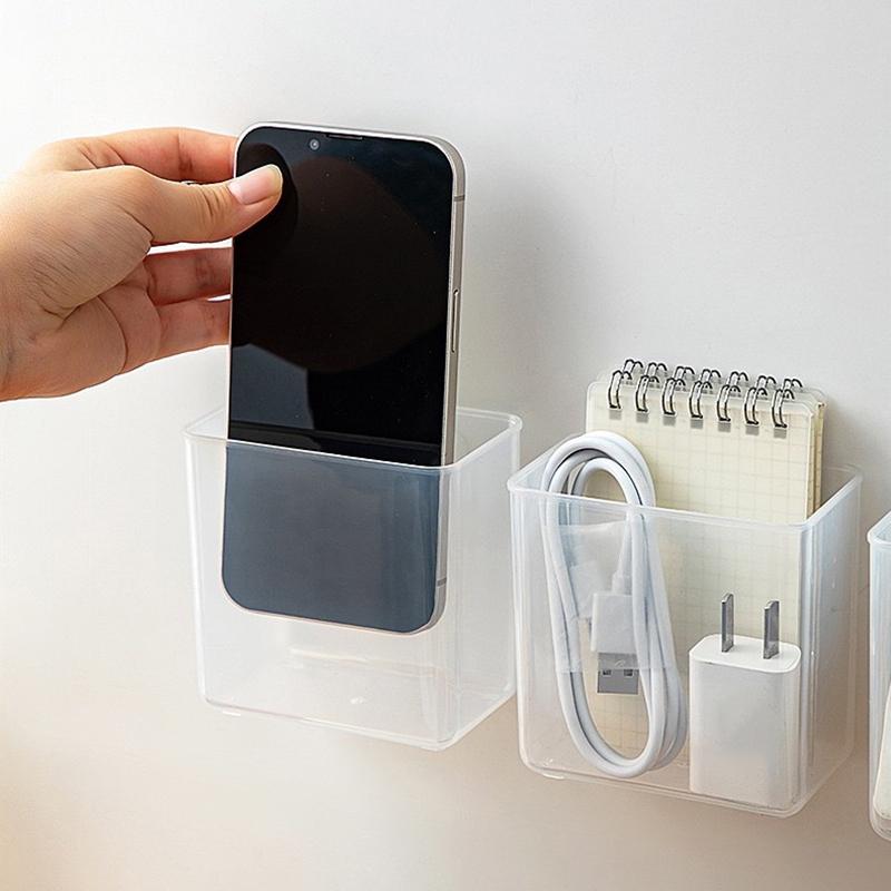 Настенный ящик для хранения Зеркальный шкафчик Самоклеящаяся коробка для хранения мелких предметов Карандаш для бровей Помада Блеск для губ Коробка для хранения