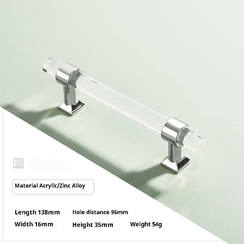 Acrylic Cabinet Door Handle Cabinet Transparent Crystal Drawer Wardrobe Door Handle Kitchen Bedroom Plexiglass Furniture Handle