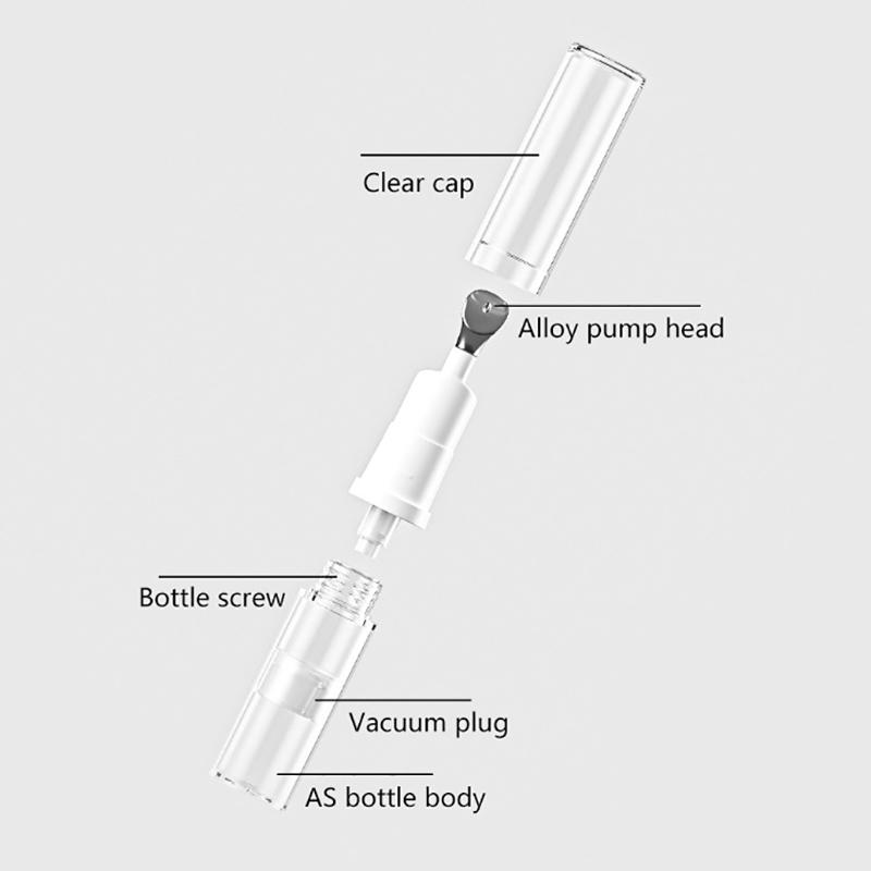 Роскошный пластиковый контейнер для крема-геля для глаз объемом 5/10/15 мл с плоским аппликатором, безвоздушный флакон для крема для глаз с металлическим наконечником
