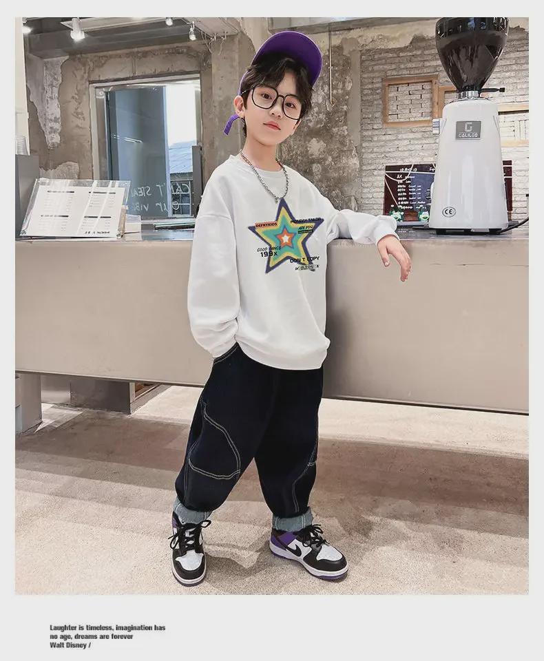 2023 Boys' Street Style Sweatshirt - Spring & Autumn Korean Trend