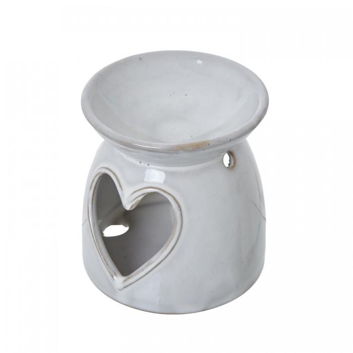Hill Interiors Ceramic Heart Cut-Out Tealight Holder