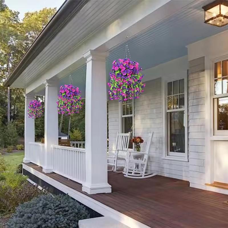 1 шт. Искусственные подвесные цветы шелковая ипомея искусственный цветок УФ-стойкие уличные подвесные растения для свадебного домашнего садового декора