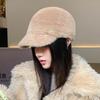 Fleece Thickened Cap Autumn and Winter Hat Women's Thermal Hat Big Head Circumference Shows Small Face Windproof Baseball Cap