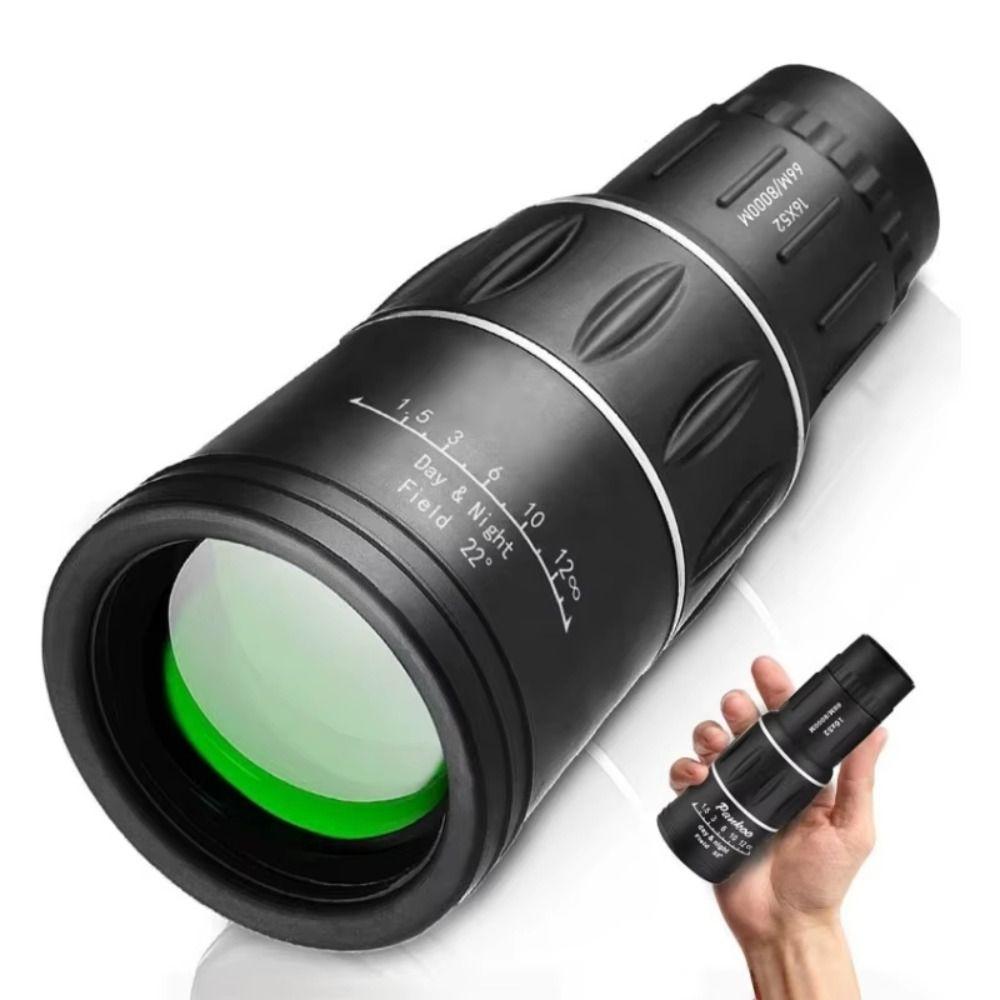 Waterproof 16x52 Monocular Telescope 8XMagnification Long Range Spyglass HD Telescope Camping